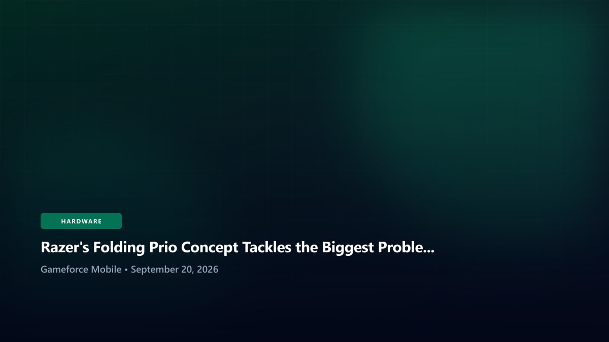Razer's Folding Prio Concept Tackles the Biggest Problem With Phone Controllers - Gameforce Mobile news hero image