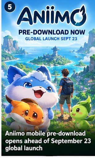 Aniimo mobile pre-download opens ahead of September 23 global launch