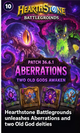 Hearthstone Battlegrounds unleashes Aberrations and two Old God deities - Gameforce Mobile news hero image