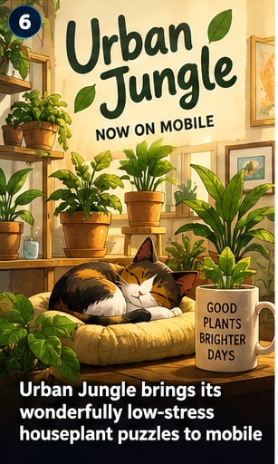 Urban Jungle brings its wonderfully low-stress houseplant puzzles to mobile - Gameforce Mobile news hero image