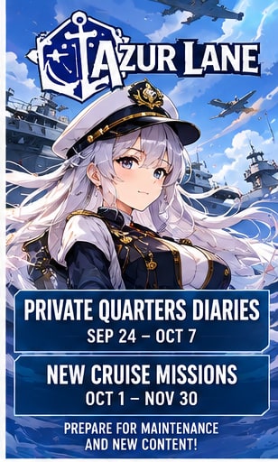 Azur Lane prepares Private Quarters Diaries and a fresh Cruise Missions cycle - Gameforce Mobile news hero image