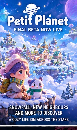 Petit Planet's final beta adds snowfall, new neighbours and more reasons to ignore reality - Gameforce Mobile news hero image
