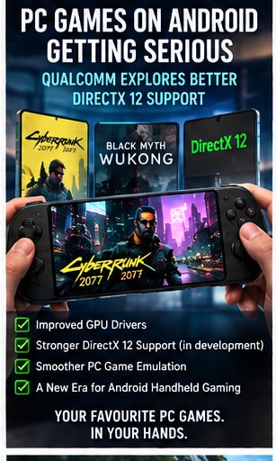 Qualcomm reportedly explores better DirectX 12 support as Android PC-game emulation gets serious - Gameforce Mobile news hero image