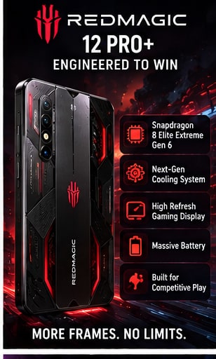 RedMagic 12 Pro+ confirmed with Snapdragon 8 Elite Extreme Gen 6 for another assault on mobile gaming - Gameforce Mobile news hero image