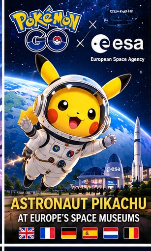 Pokémon GO Sends Pikachu to Space Museums in European Space Agency Partnership