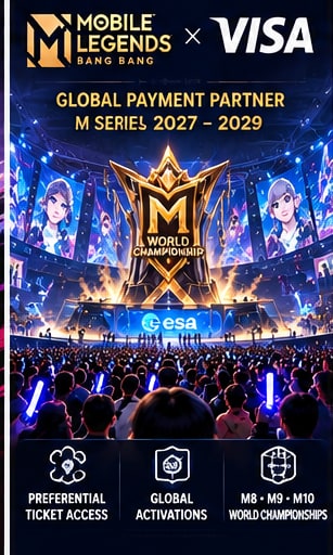 Visa Signs a Three-Year Deal With Mobile Legends' M Series World Championships - Gameforce Mobile news hero image