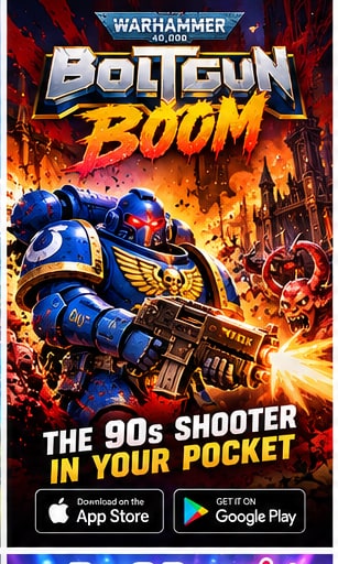 Warhammer 40,000: Boltgun Boom Puts a Boomer Shooter in Your Pocket - Gameforce Mobile news hero image