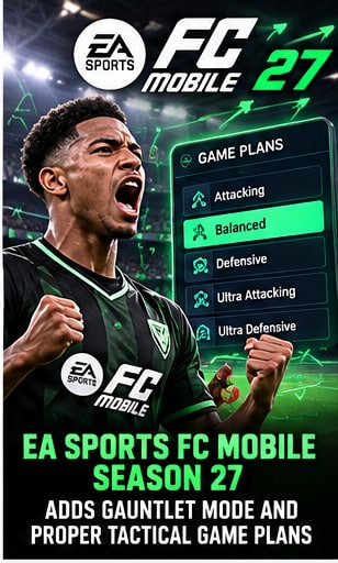 EA Sports FC Mobile Season 27 Adds Gauntlet Mode and Proper Tactical Game Plans - Gameforce Mobile news hero image