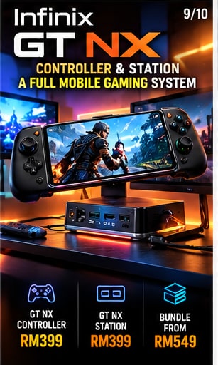 Infinix GT NX mobile gaming controller and thermoelectric cooled dock station system