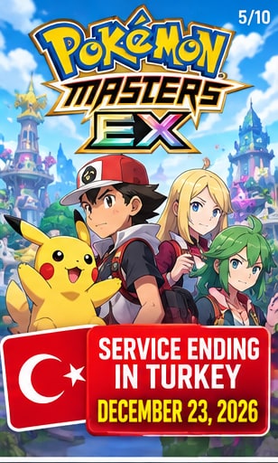 Pokemon Masters EX Turkey service cessation announcement set for December 23, 2026