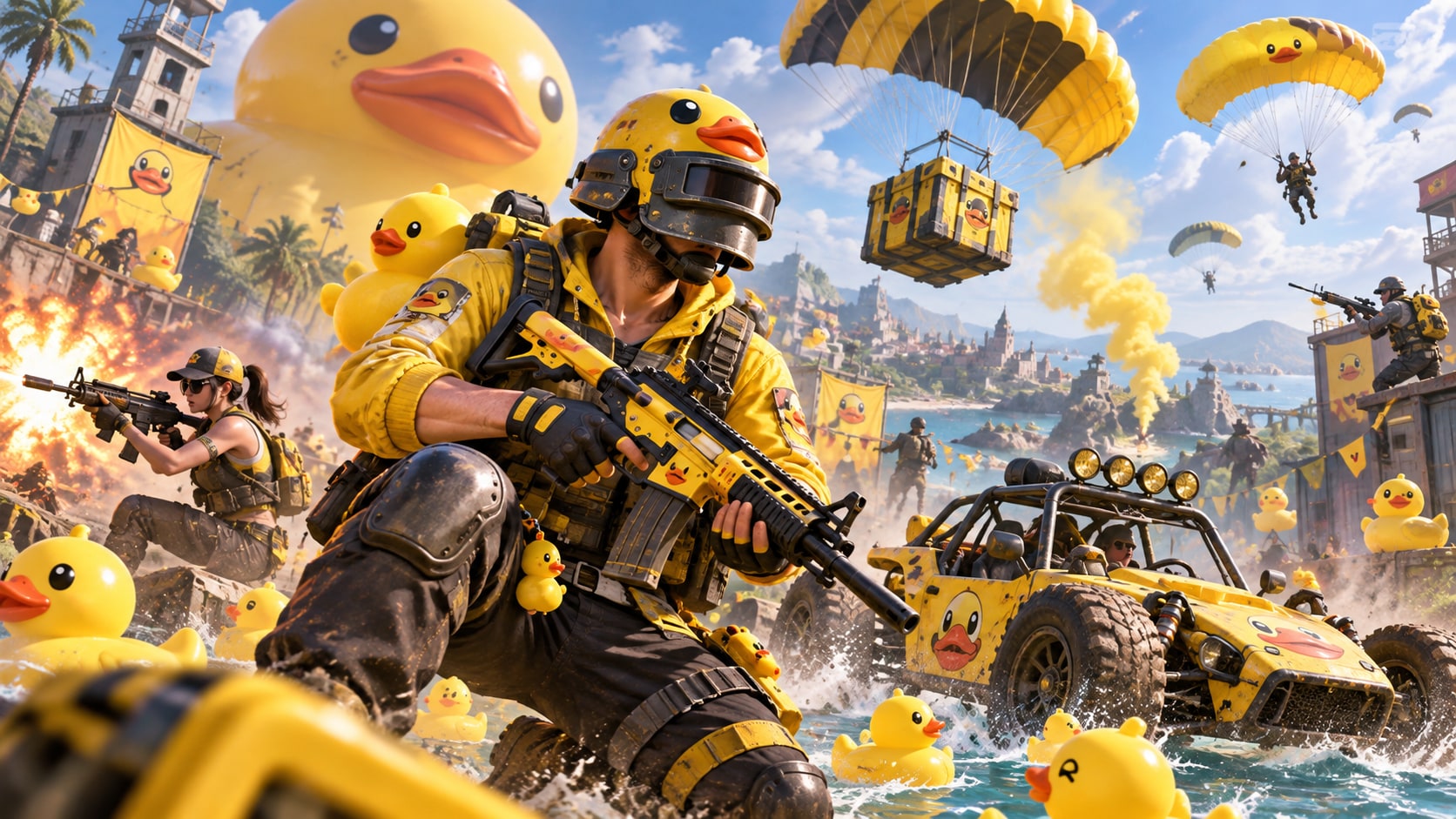 PUBG Mobile's B.Duck Collaboration Turns Battle Royale Bright Yellow