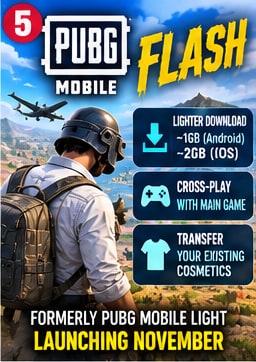 PUBG Mobile Flash Replaces PUBG Mobile Light With Cross-Play and Smaller Downloads