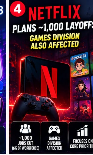 Netflix Plans Around 1000 Layoffs With Its Games Division Among the Operations Affected