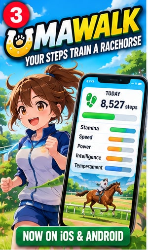 UMAWALK Launches on iOS and Android and Turns Your Daily Steps Into Racehorse Training