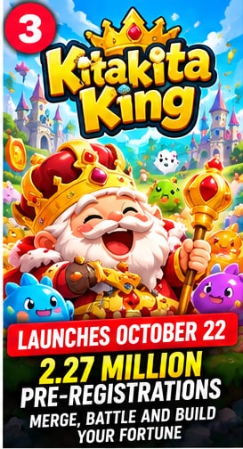 Kitakita King Launches With 2.27 Million Pre-Registrations and a Fortune-Driven Merge RPG