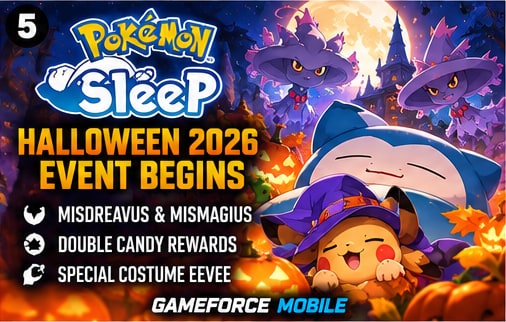 Pokémon Sleep Halloween Event Begins With Misdreavus, Mismagius and Double Candy Rewards