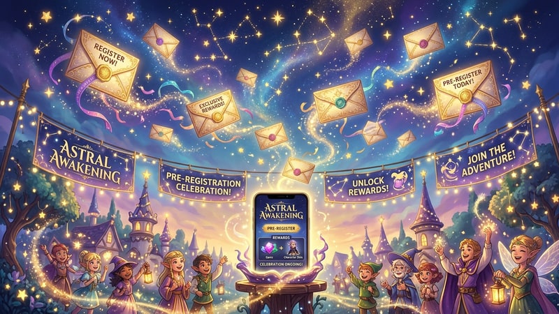 Disney Sparklink Stars celebration artwork with glowing constellation stars and golden invitation letters