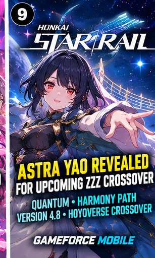 Honkai Star Rail Astra Yao Zenless Zone Zero crossover character key art in space setting